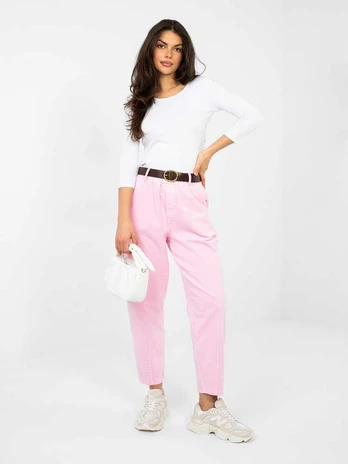 Italy Moda Kelnės-IT-SP-FL9767-1.02-jasny rožinis