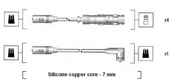 Uždegimo laido komplektas MAGNETI MARELLI 941055050530
