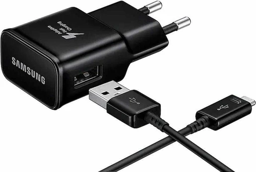 Samsung EP-TA200EBE USB Adapteris + USB-C kabelis Juodas BULK