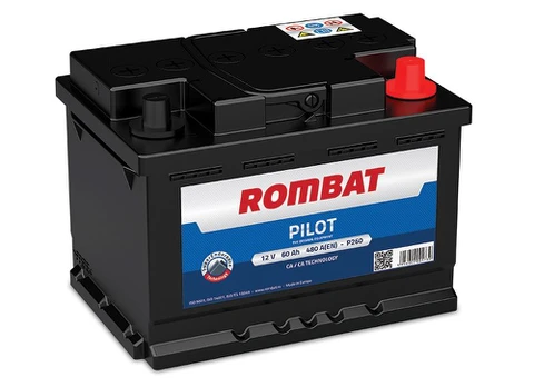 Akumuliatorius Rombat Pilot, 12 V, 60 Ah, 480 A