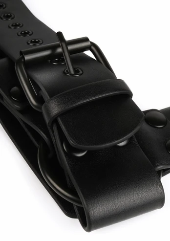 AVANZA VANTAGE 8 Core Body Harness Black PU Leather Adjustable