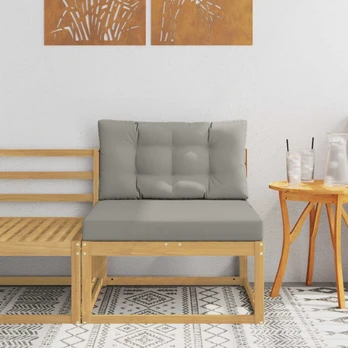 Lauko Vidurinis Sofa Poliesteris Balta