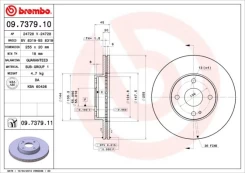 Stabdžių diskas BREMBO 09.7379.11 kaina
