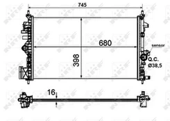 Variklio radiatorius NRF NRF 53773