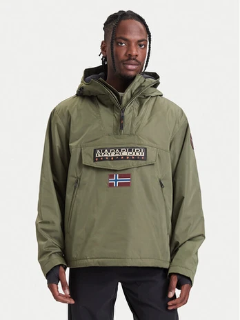 Napapijri Anorak stiliaus striukė Rainforest Next NP0A4IB9 Chaki Regular Fit