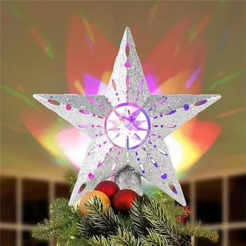 Eglutės viršūnė su 3D LED projektoriumi Barsi, 30,5 cm