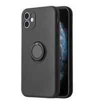 Nugarėlės dėklai iLike Apple iPhone 14 SILICONE RING Black