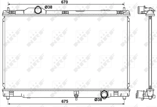 Variklio radiatorius NRF NRF 53039