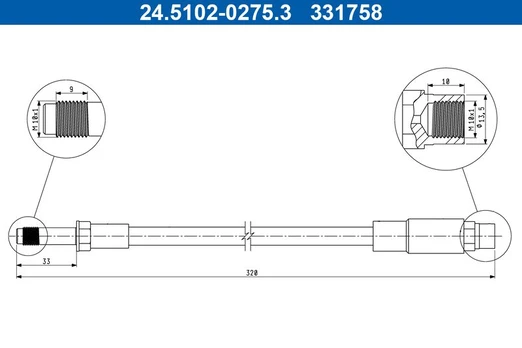 Stabdžių žarnelė ATE 24.5102-0275.3