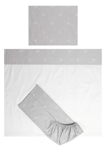 Lorelli vaikiškas patalynės komplektas Tiny Dream Gray, 60x120, 3 dalių