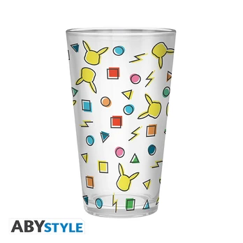 POKEMON Large Glass - Pikachu Pattern - 400 ml x2