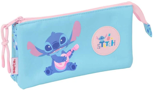 Safta Disney Stitch Waves triple pencil case