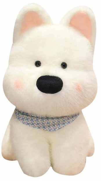 Pliušinis žaislas šuo 22440, baltas, 33 cm