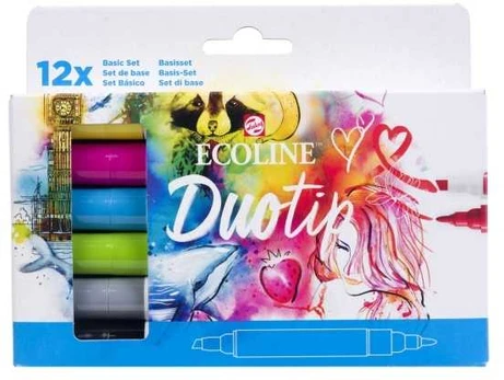 Ecoline Duotip marker set Basic | 12 colours