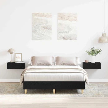 Lova Lovos rėmas 120x200 cm Juodasis ąžuolas