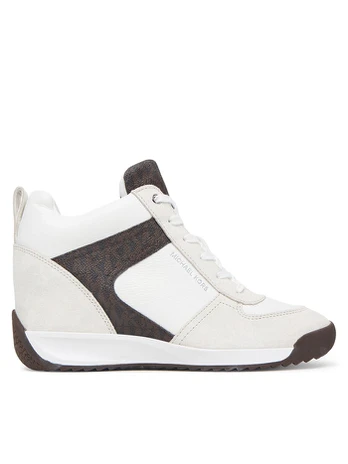 Laisvalaikio batai MICHAEL Michael Kors Nikko S2 Wedge Trainer 43F6NKFS4S Balta