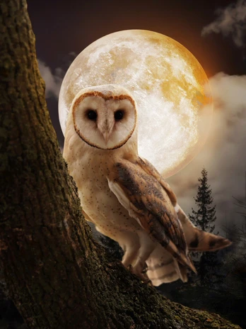 Mysterious Owl 30*40 WD3066