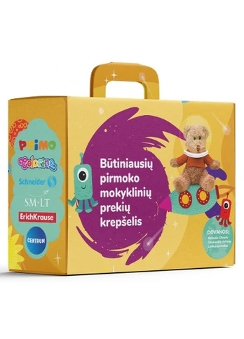 Mokyklinių prekių krepšelis pirmokei