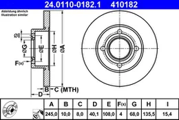 ATE 24.0110-0182.1 Brake Disc kaina