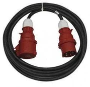 Emos 3-phase outdoor extension cable 20m / 1 socket / juodas / rubber / 400 V / 2.5mm2