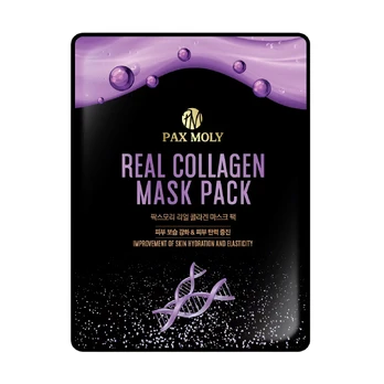 PaxMoly, Real Collagen, Hydration & Elasticity, Sheet Mask, For Face, 25 ml