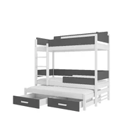 Trijų asmenų dviaukštė lova su čiužiniais QUEEN 200x90 kaina