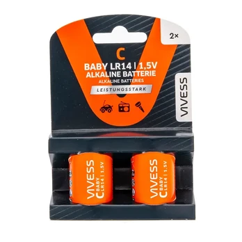 Elementai VIVESS LR14, 1,5V, 2 vnt.