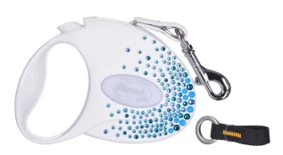 Flexi smycz automatyczna Glam Splash Ocean S 3m, biała kaina