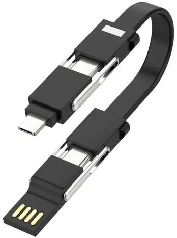 Sinox USB A+USB C-USB C+Micro+IOS, Sort