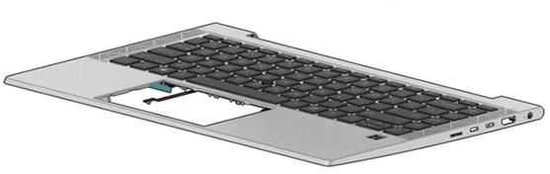 HP TOP COVER W/ KBD CP+PS BL CS/SK M36312-FL1, Klaviatūra,