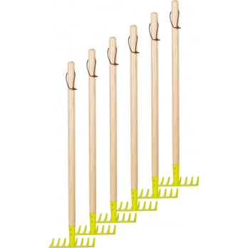 Rakes, set of 6, green