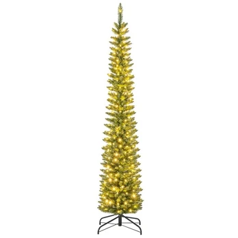 Costway Dirbtinė eglutė su LED lemputėmis, 210cm