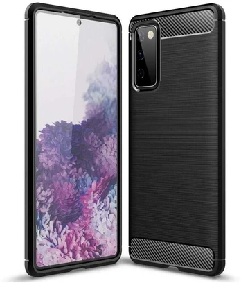 Oem CARBON Case for SAMSUNG Galaxy S20 FE / S20 FE 5G juodas