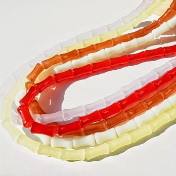 Stikliniai karoliukai, red about 58pcs