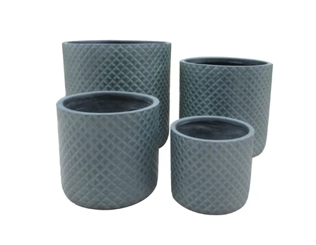 Vazonas Domoletti LT13824-1S, keramika/molis, Ø 27 cm, žalias