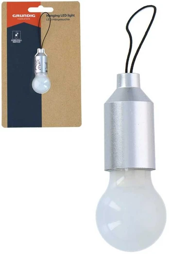 GRUNDIG LED turistinė lempa - sidabrinė