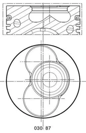 Stūmoklis MAHLE 0308701