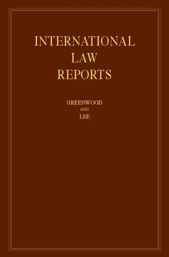 International Law Reports: Volume 173