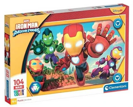 Clementoni CLE puzzle 104 Maxi SuperKolor IronMan_...Fr.23778