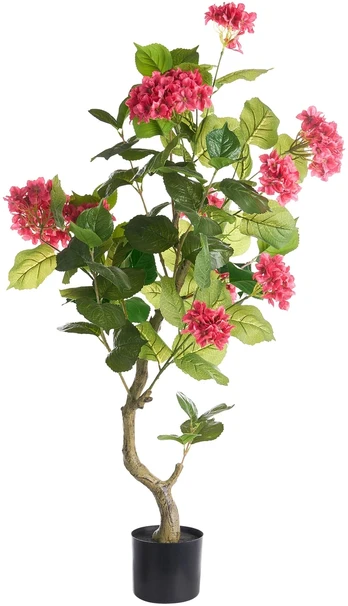 Beliani Dirbtinis augalas HORTENSIUM 120 cm raudonas