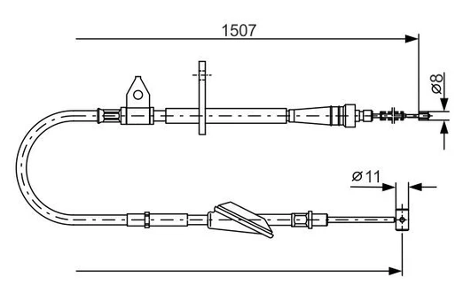 Trosas, stovėjimo stabdys BOSCH 1987477995