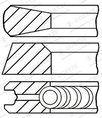 GOETZE 08-105500-00 Piston rings set