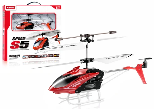 Lean Raudonas S5 RC SYMA malūnsparnis
