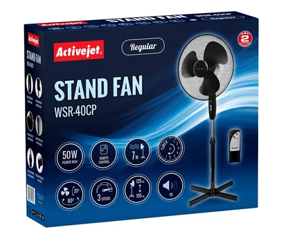 Activejet Regular WSR-40C buitinis ventiliatorius Juoda, Sidabras