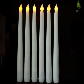 Baltos LED žvakės be liepsnos