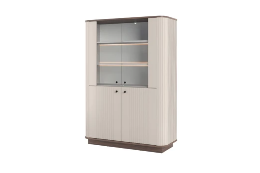 Vitrine Vesper - Cashmere / Nut / Black Handles