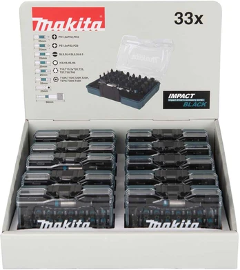 Sukimo antgalių komplektas Makita E-12441, 33 vnt.