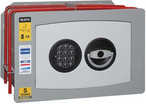 Įmontuojamas į sieną seifas „W2319E LEFT SIDE“ (15 kg)
