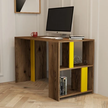 Stalas Kalune Design Lima 845HCT3844, geltonas/riešuto