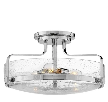 Elstead Lighting lubinis šviestuvas Harper 3, sidabrinės spalvos